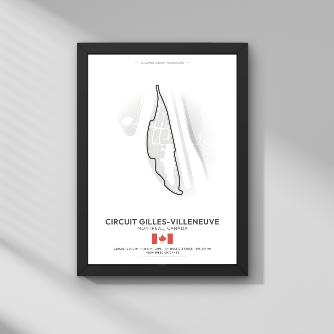 Kanada GP – Montreal (Circuit Gilles Villeneuve) Formula 1 Poster Tablo