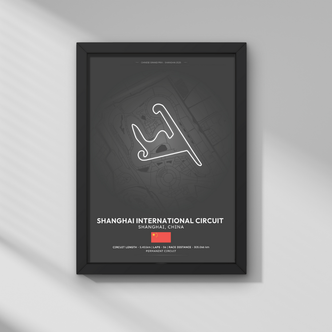 Çin GP – Şanghay Uluslararası Pisti Formula 1 Poster Tablo