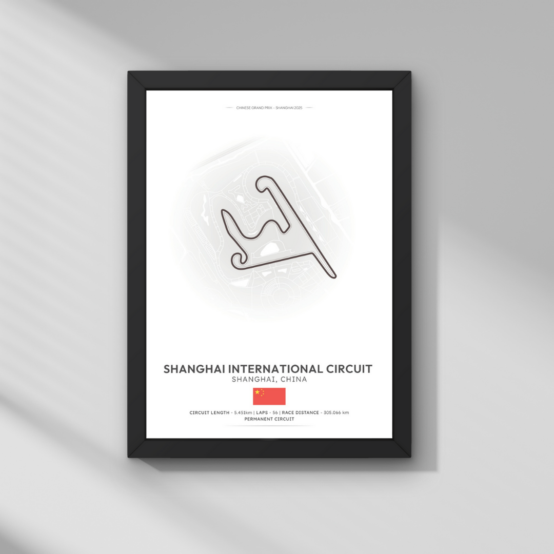 Çin GP – Şanghay Uluslararası Pisti Formula 1 Poster Tablo