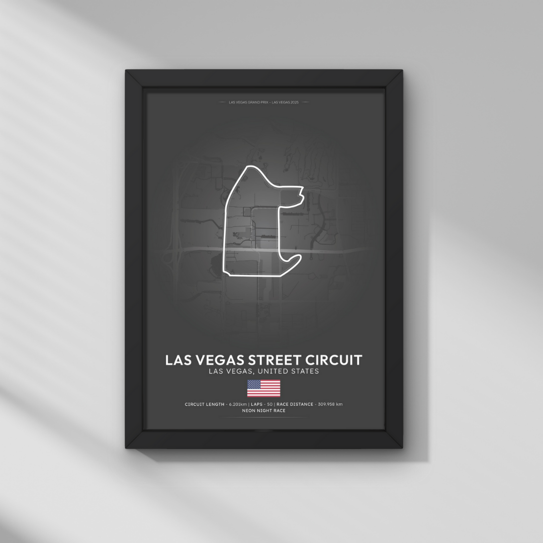 Las Vegas GP – Las Vegas Sokak Pisti Formula 1 Poster Tablo