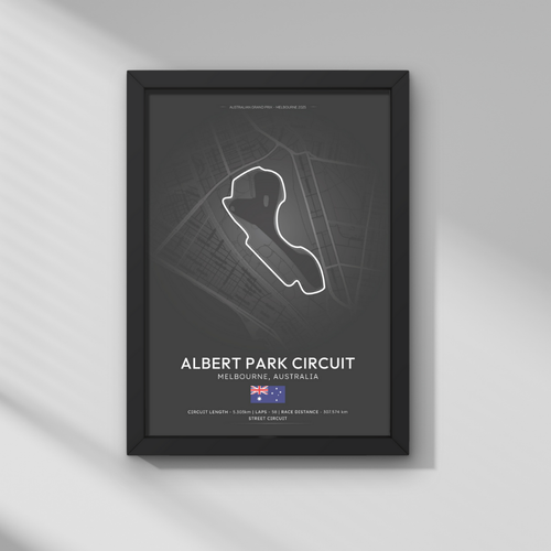 Avustralya GP – Albert Park Pisti Formula 1 Poster Tablo
