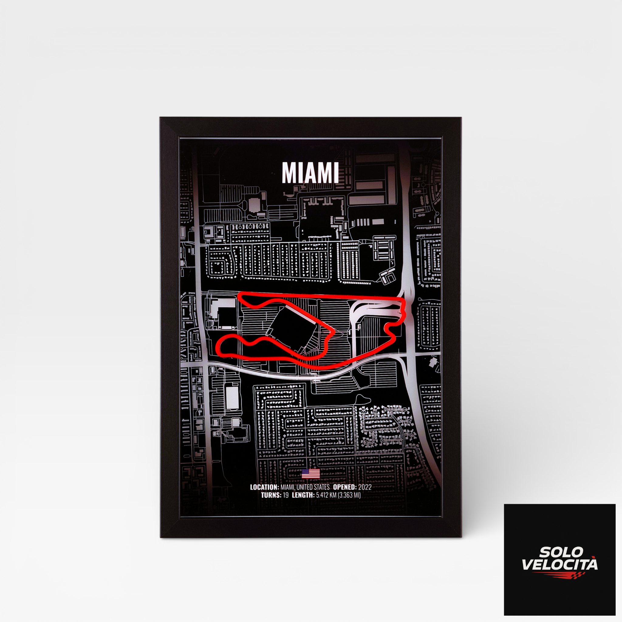 Miami International Autodrome – 3D Pist Haritası Çerçeve