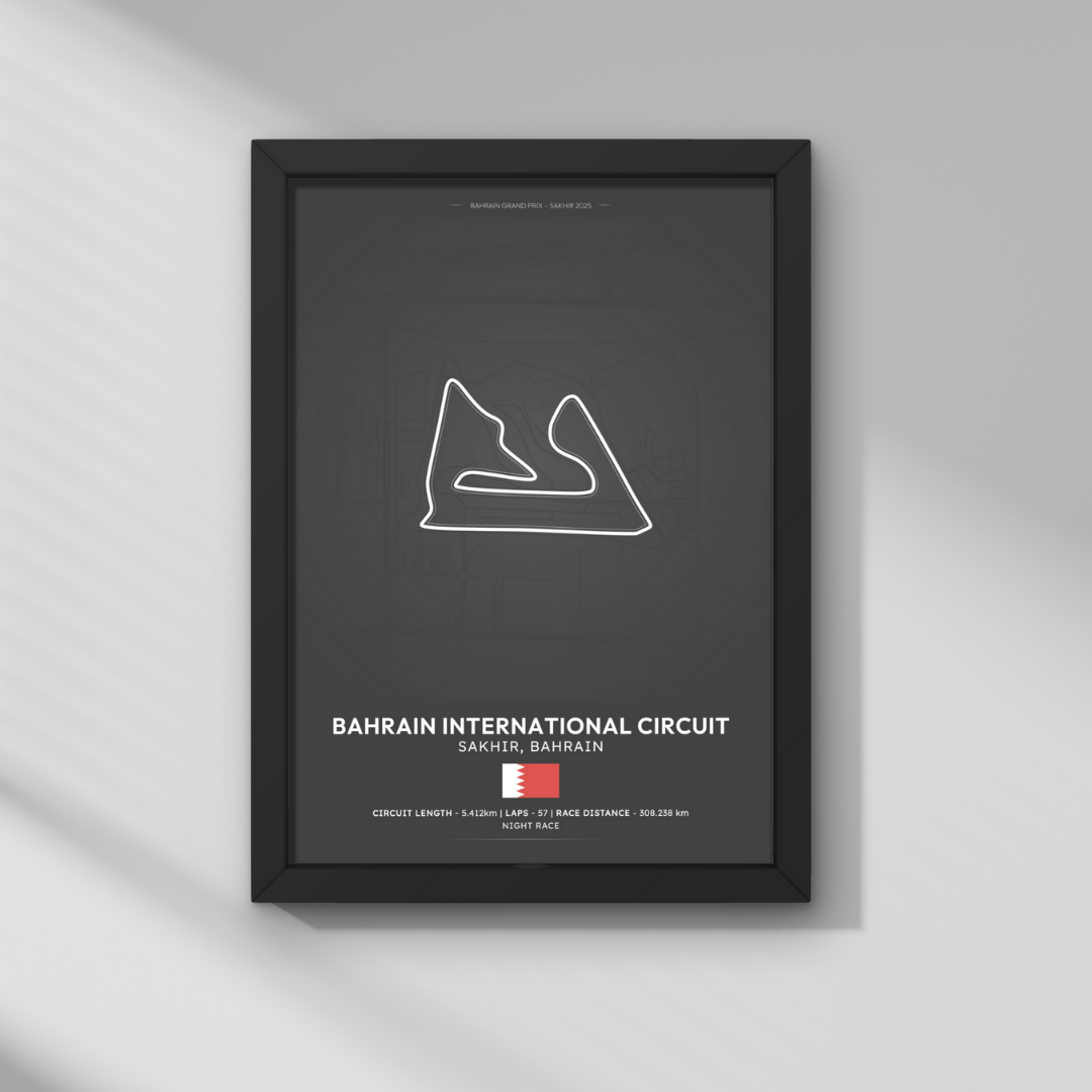 Bahreyn GP – Bahreyn Uluslararası Pisti Formula 1 Poster Tablo
