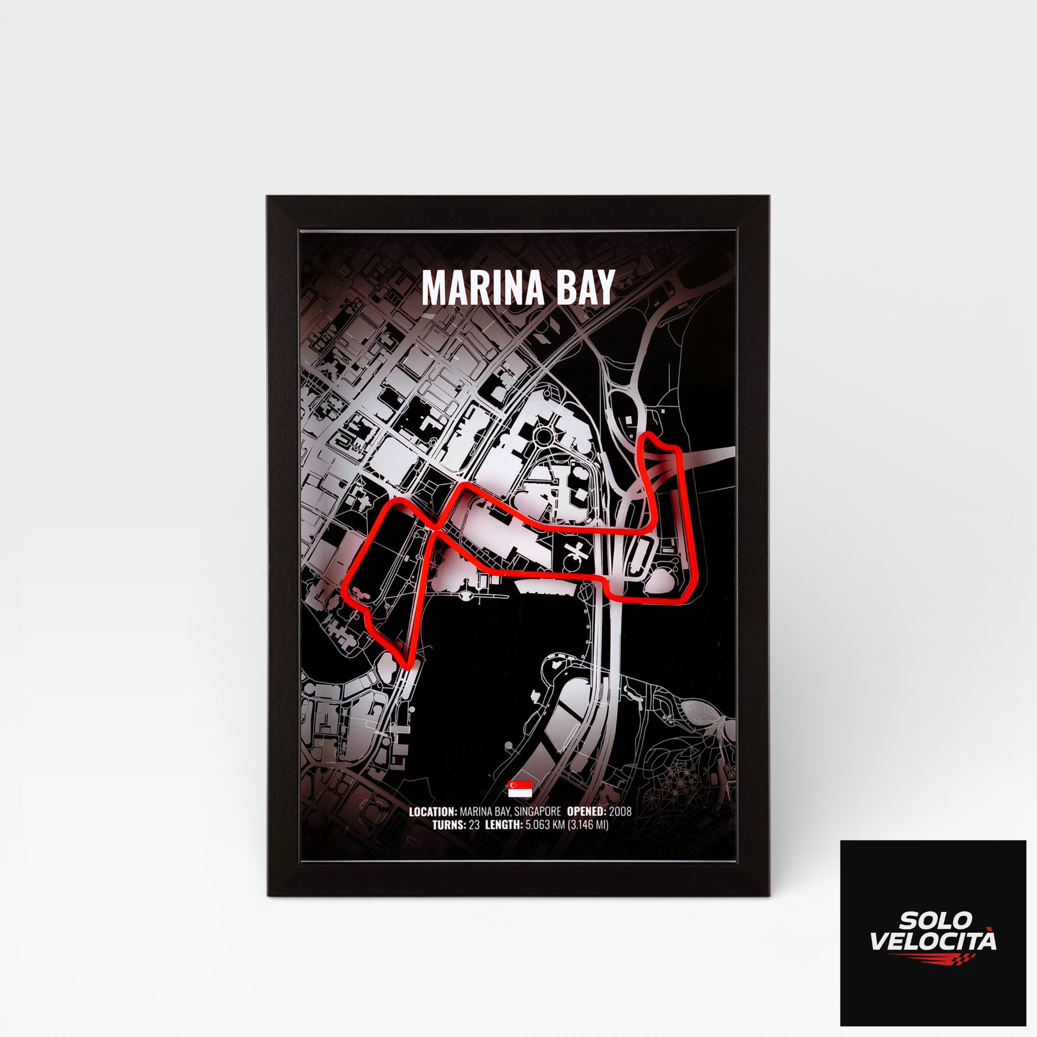Marina Bay Street Circuit (Singapore) – 3D Pist Haritası Çerçeve