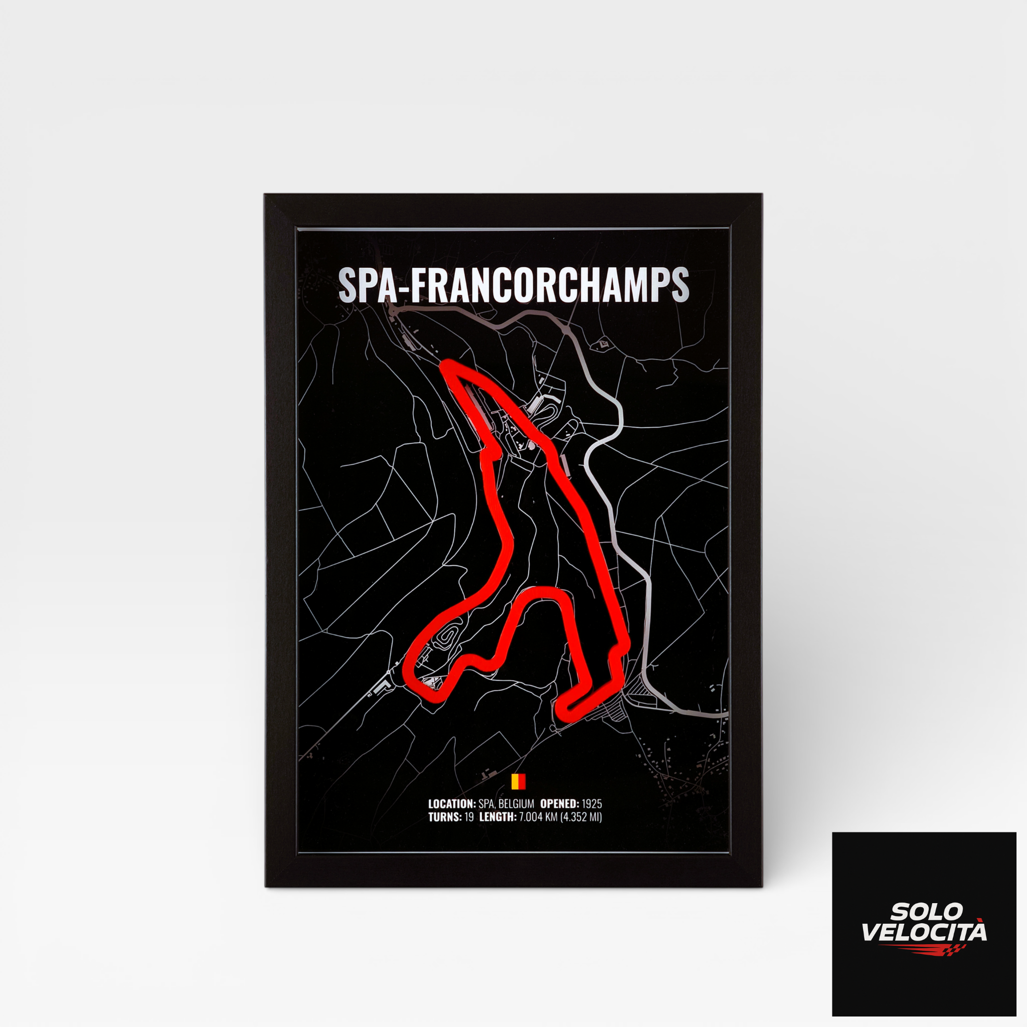 Circuit de Spa-Francorchamps – 3D Pist Haritası Çerçeve