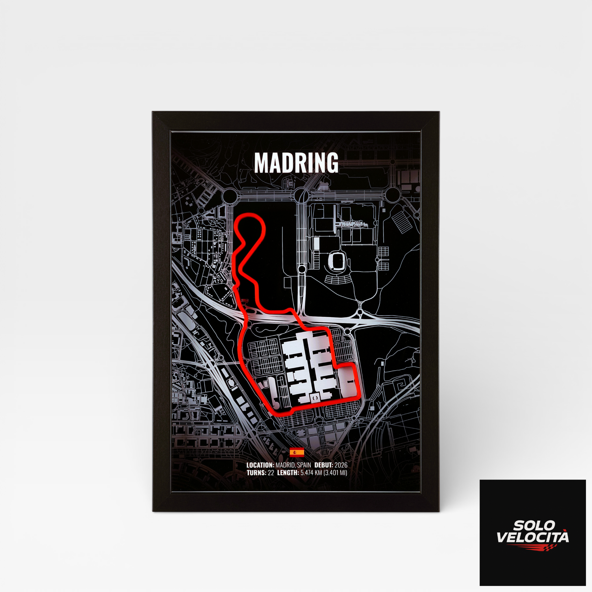 Madrid Street Circuit – 3D Pist Haritası Çerçeve