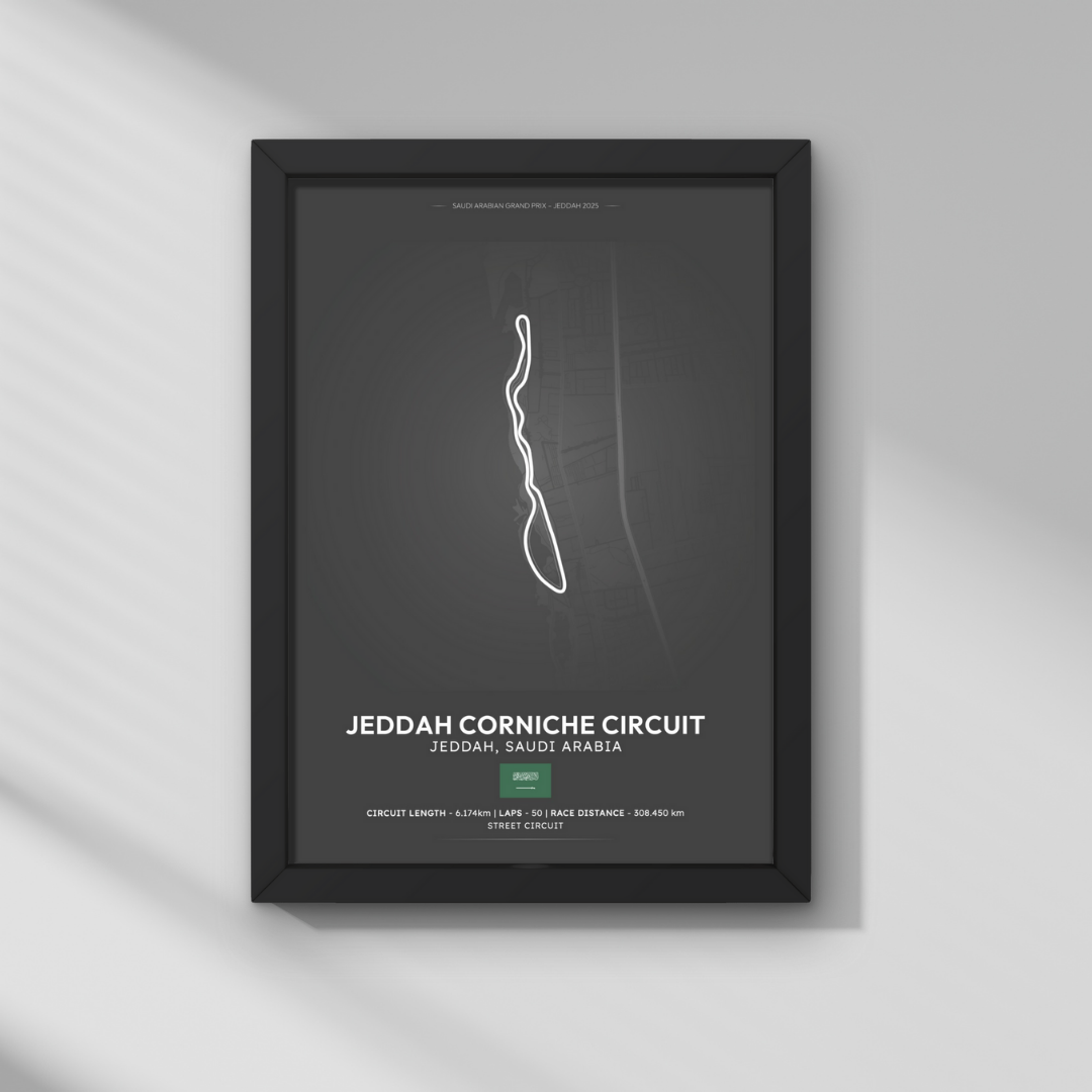 Suudi Arabistan GP – Cidde Sokak Pisti Formula 1 Poster Tablo