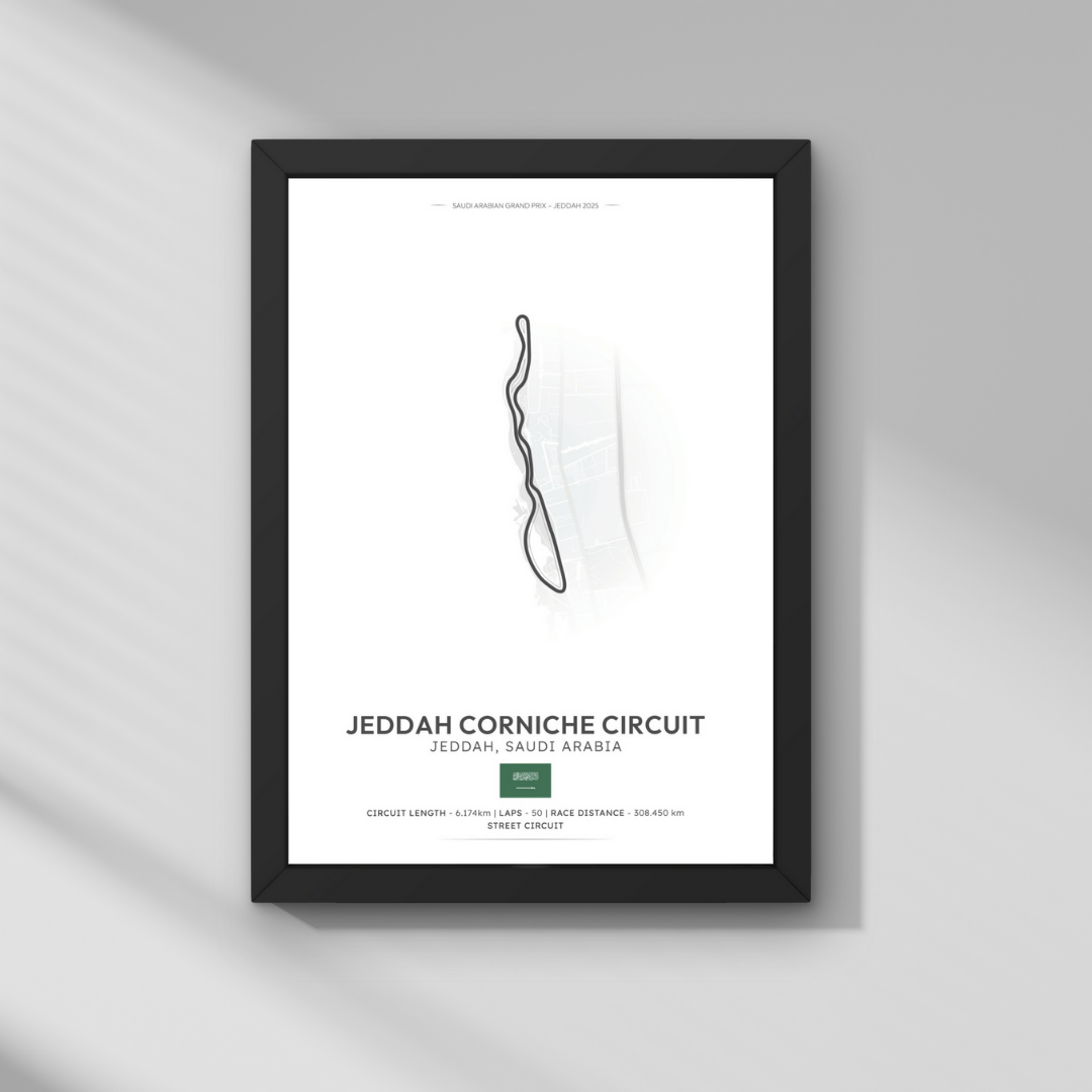 Suudi Arabistan GP – Cidde Sokak Pisti Formula 1 Poster Tablo