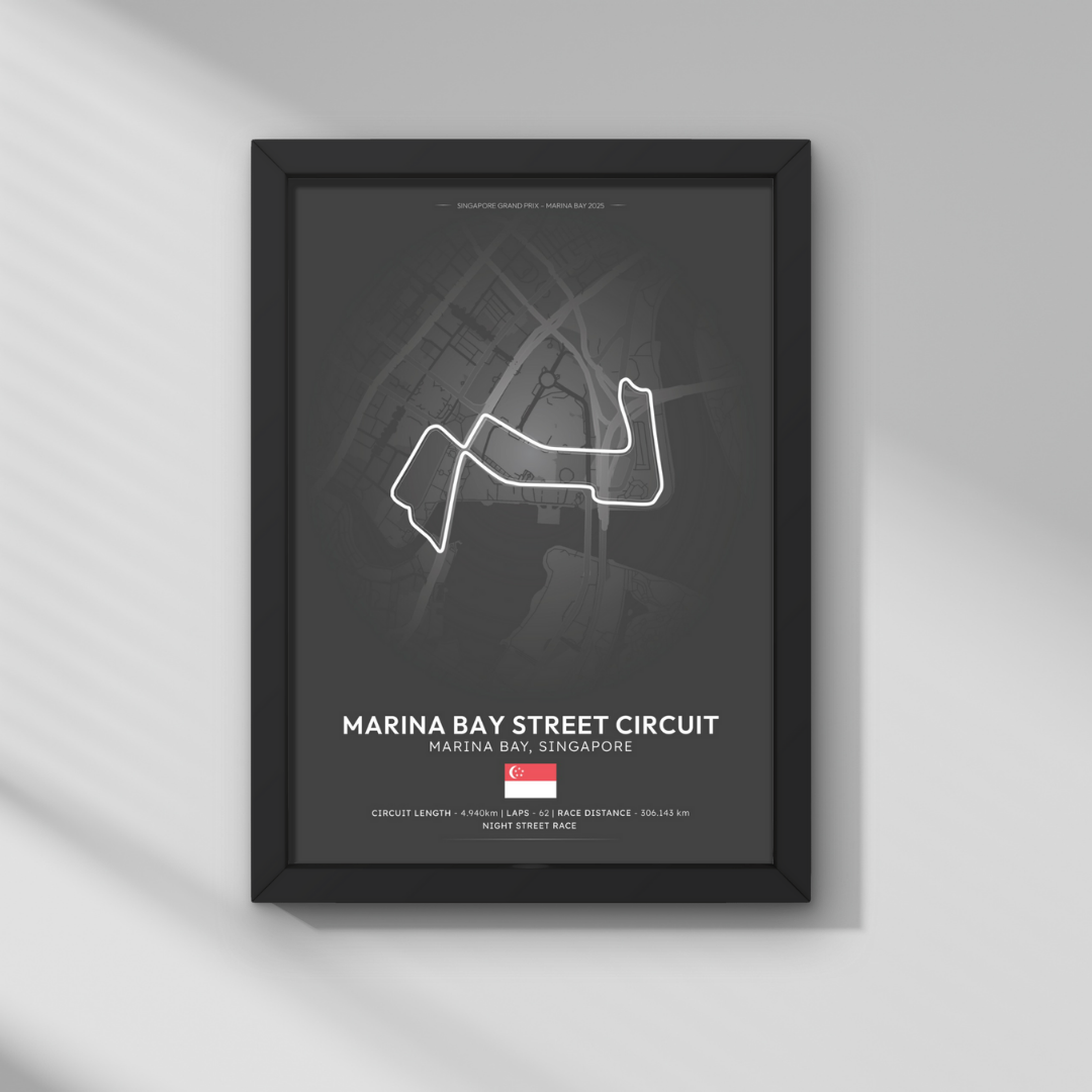 Singapur GP – Marina Bay Sokak Pisti Formula 1 Poster Tablo