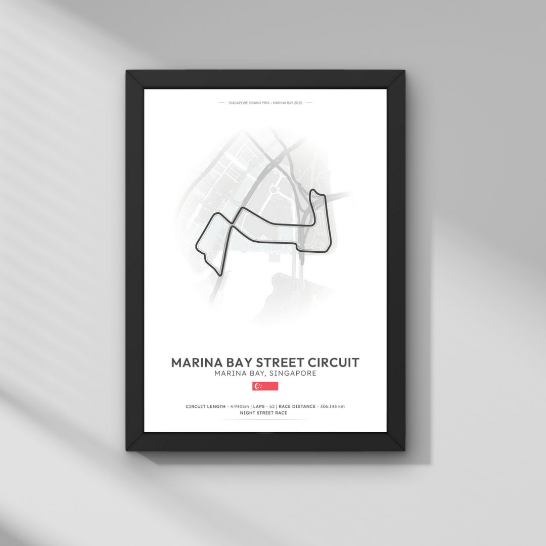 Singapur GP – Marina Bay Sokak Pisti Formula 1 Poster Tablo