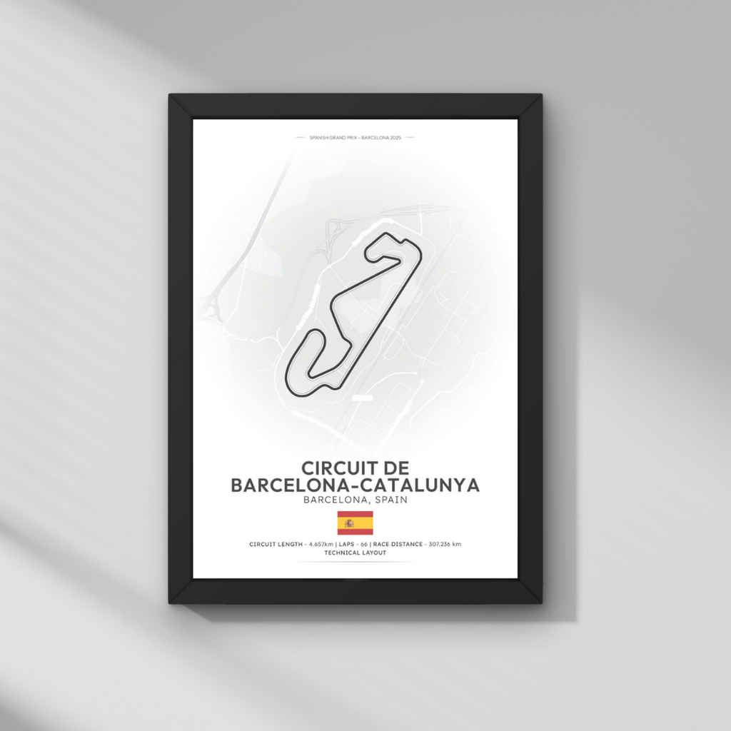 İspanya GP – Barselona (Circuit de Barcelona-Catalunya) Formula 1 Poster Tablo