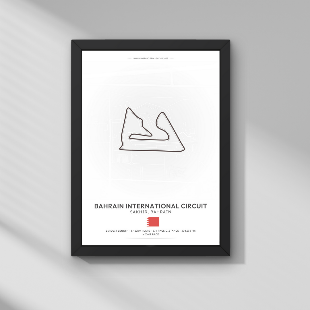 Bahreyn GP – Bahreyn Uluslararası Pisti Formula 1 Poster Tablo