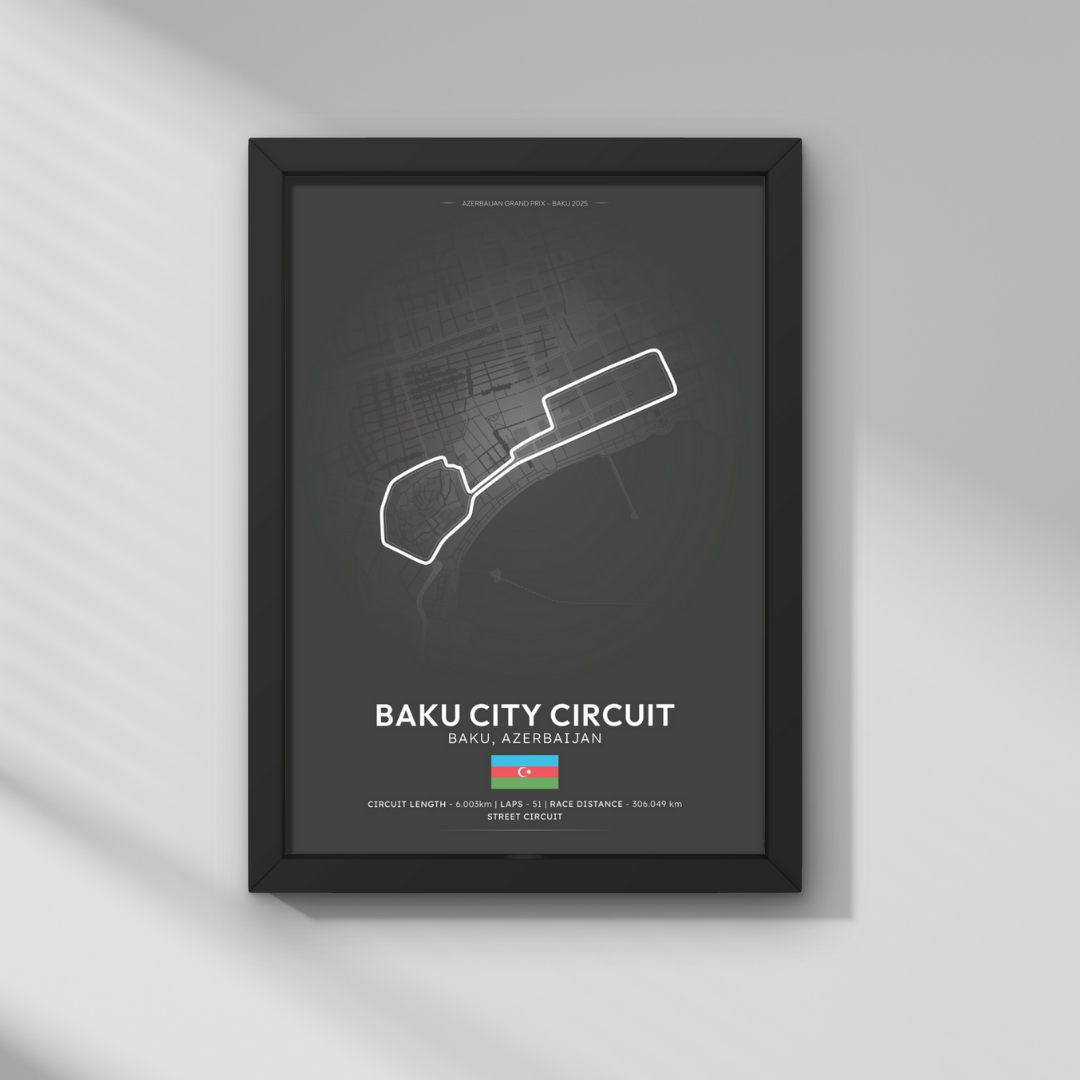 Azerbaycan GP – Bakü Sokak Pisti Formula 1 Poster Tablo