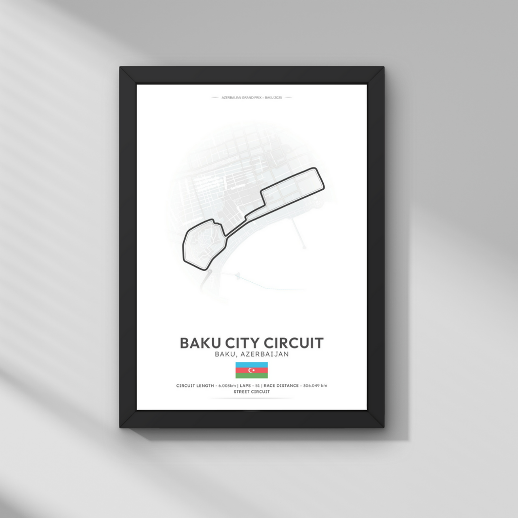 Azerbaycan GP – Bakü Sokak Pisti Formula 1 Poster Tablo