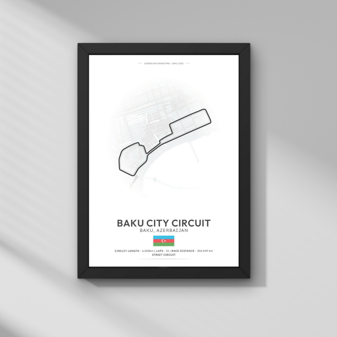 Azerbaycan GP – Bakü Sokak Pisti Formula 1 Poster Tablo