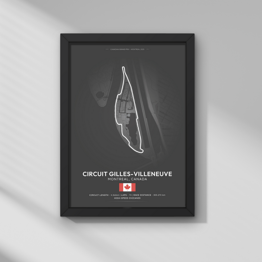 Kanada GP – Montreal (Circuit Gilles Villeneuve) Formula 1 Poster Tablo