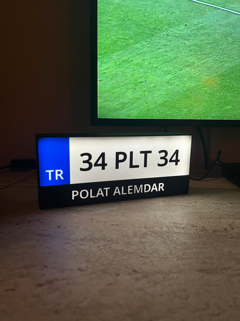 Kişiye Özel Plaka Gece Lambası