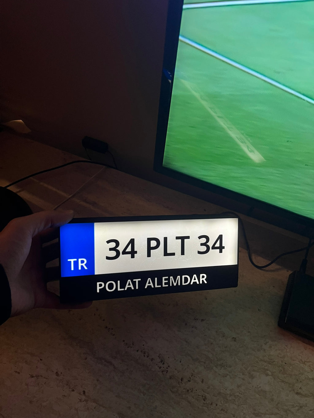 Kişiye Özel Plaka Gece Lambası